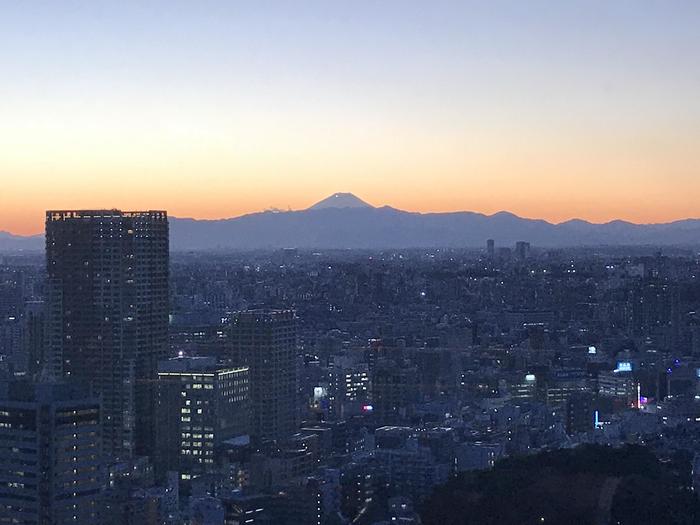 品川プリンスホテル　シズクラウンジからの景色　富士山