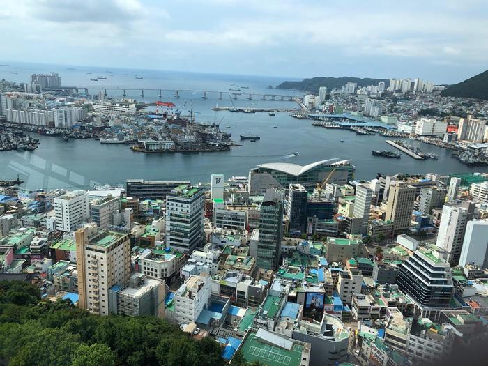 釜山タワーからの眺め