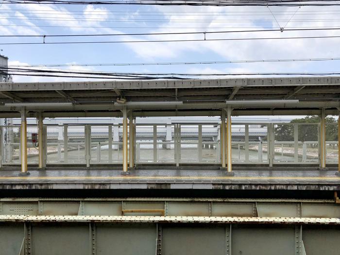 武庫川駅　1番乗り場から見た武庫川