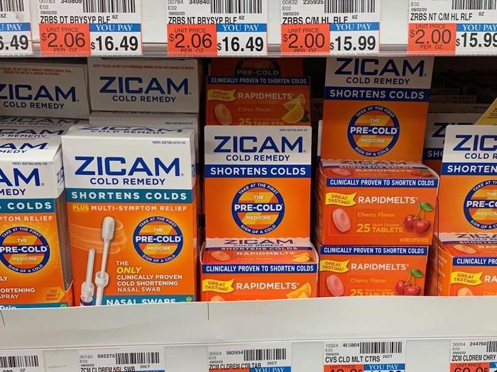 アメリカ　風邪薬　ザイカム（Zicam）