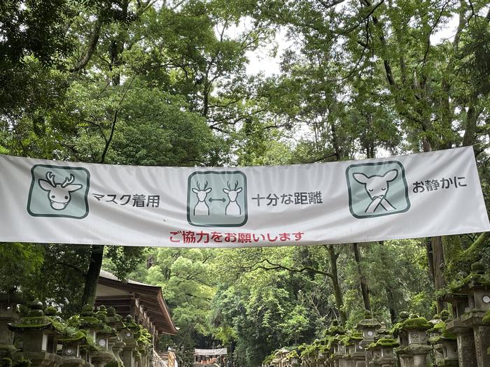 奈良　奈良公園　コロナ対策