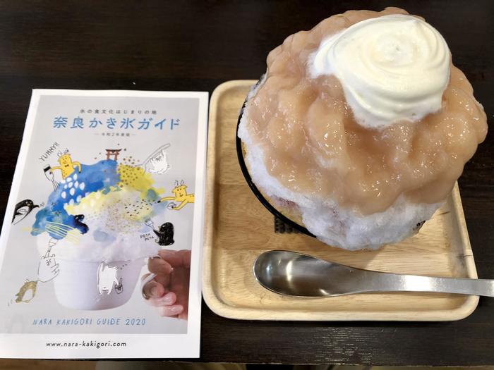 奈良市　かき氷　cafeR+　ももダもも