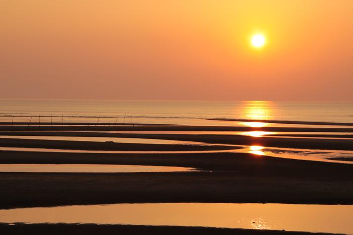 真玉海岸　夕陽