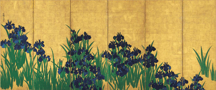 根津美術館 燕子花図屏風（左隻）