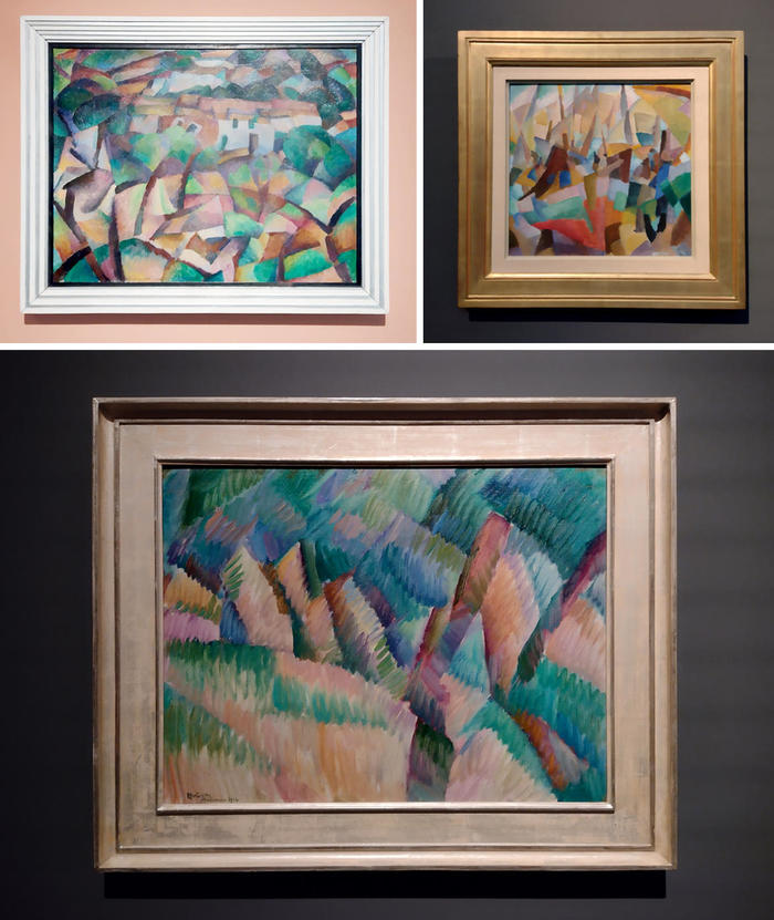 左上：『風景』／右上：『パルマ港』／下：『マヨルカの風景』