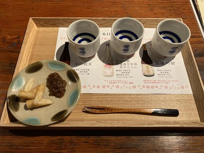 3種類の日本酒