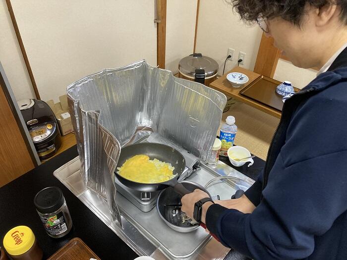 自分で調理する卵料理