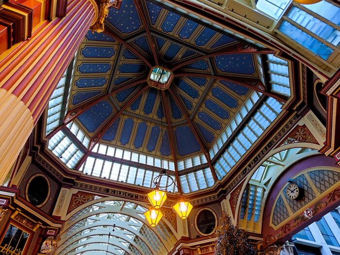 ロンドン、レドンホール・マーケットの天井
