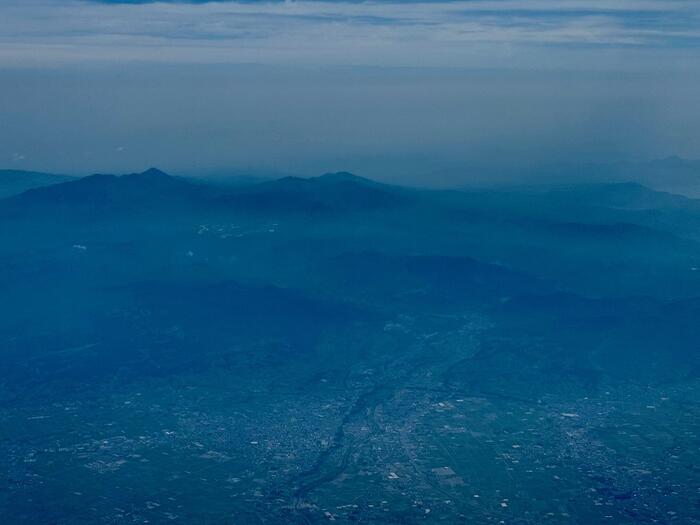 トキエア　機窓からの景色　八甲田山