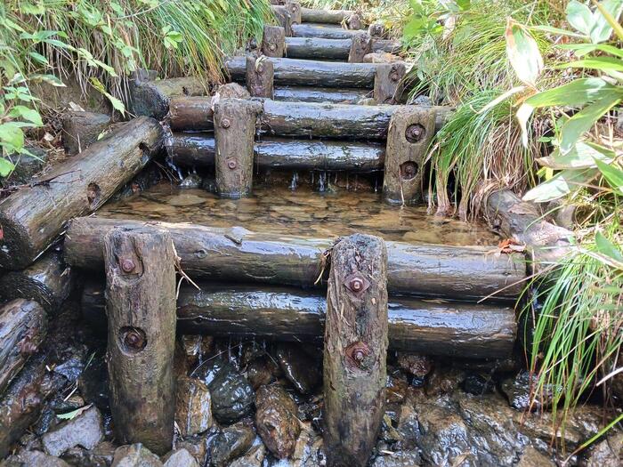 至仏山の登山道も水浸し