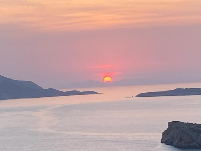 日没直前のエーゲ海