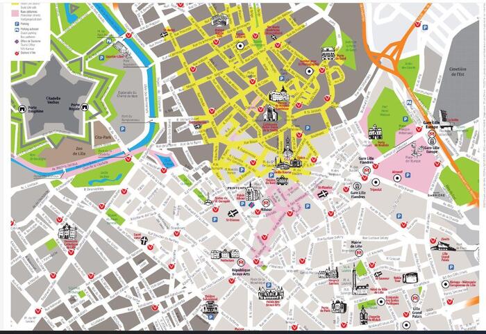 リル観光局による中心街の地図一部スクリーンショット