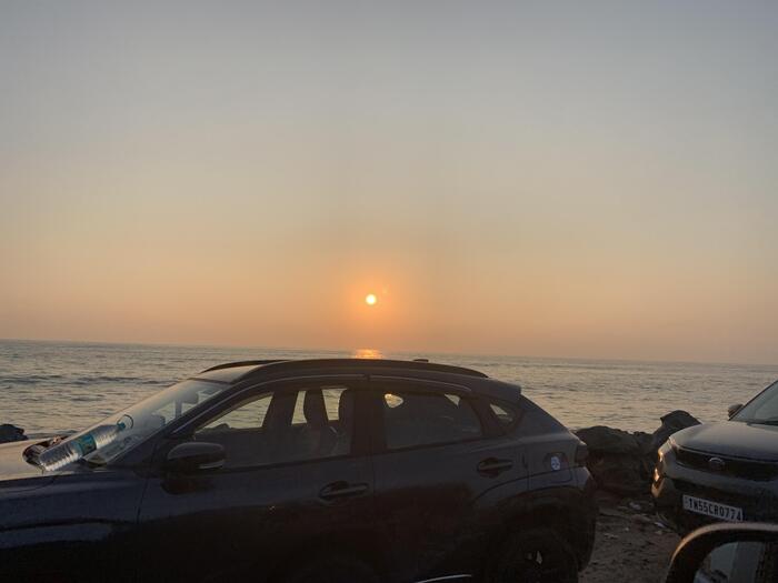 ラメスワラムの夕陽