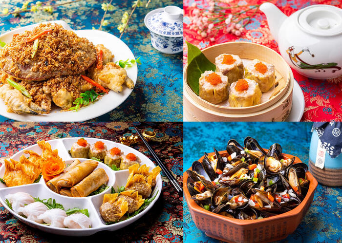 オリエンタル・シティ・アムステルダムの美しい器と華やかな盛り付け