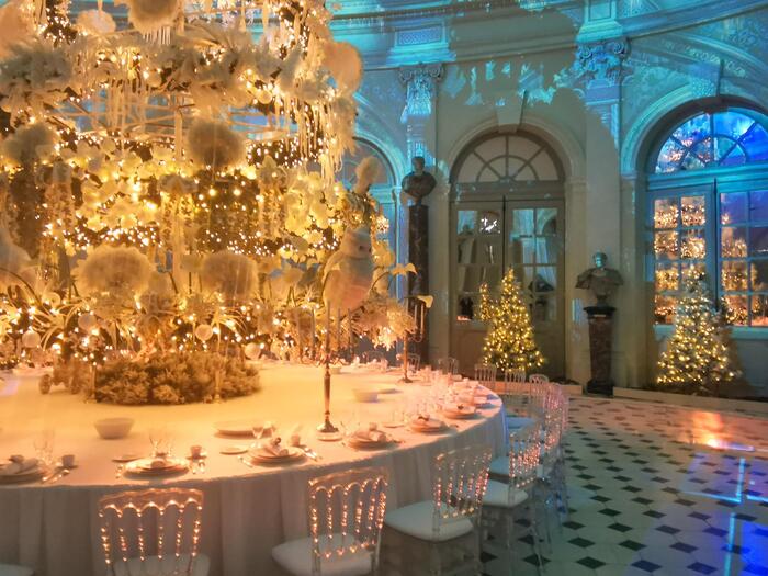 ヴォー・ル・ヴィコント城の庭のクリスマス