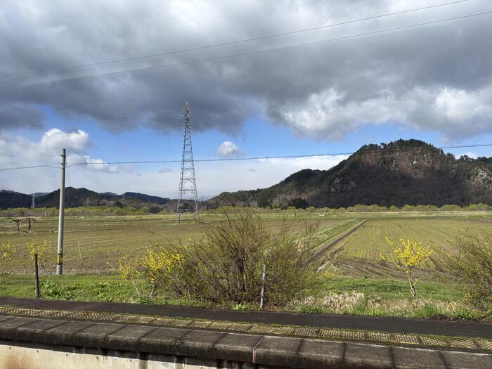 車窓からはのどかな風景