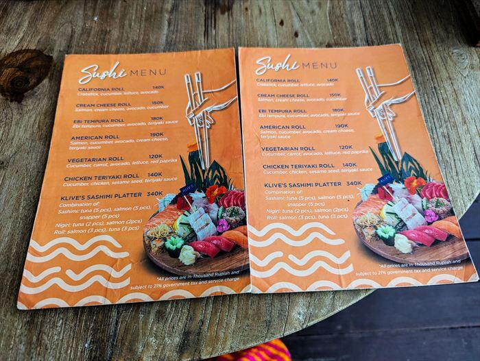 Kliveメニュー寿司