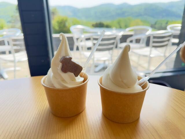 ソフトクリームの食べ比べ