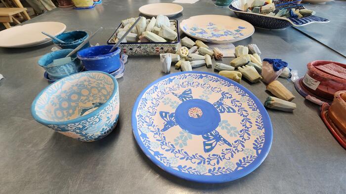 マイプレート完成！きれいなパステルカラーのお皿