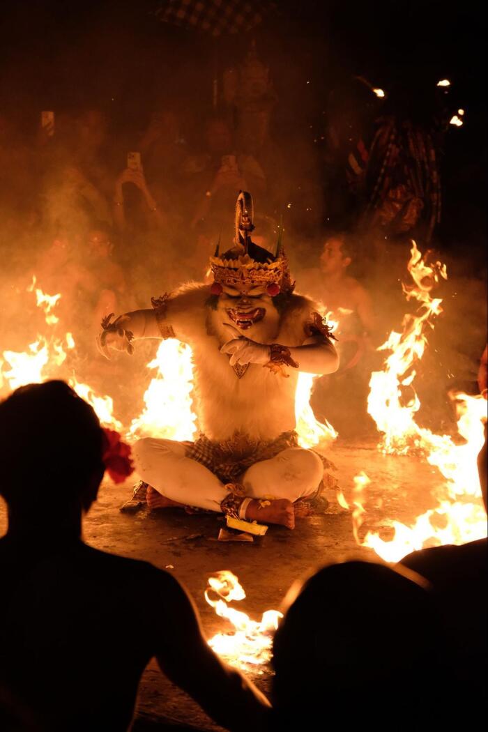 猿の将軍ハヌマーンの登場シーン。火に囲まれてかなりかっこいい