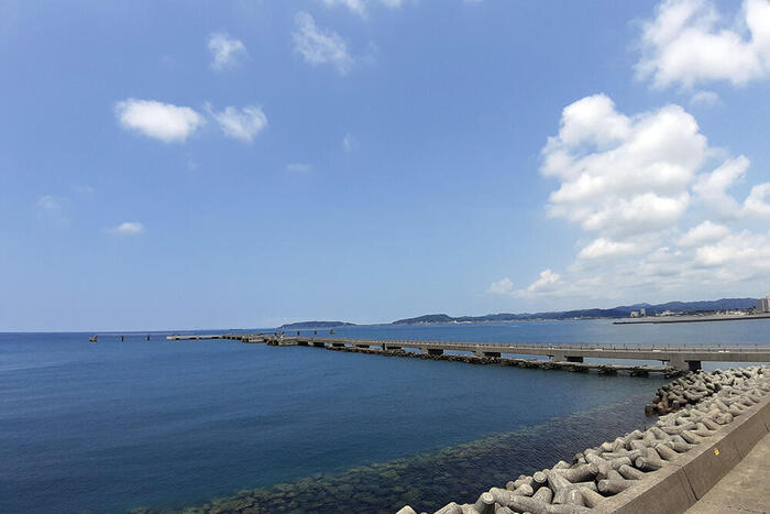 ＜渚の駅展望デッキからの眺め＞