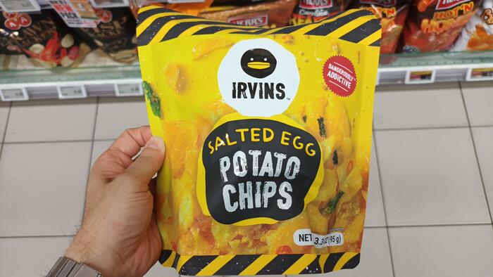 ＜アーヴィンズ・ソルテッドエッグ・ポテトチップス＞