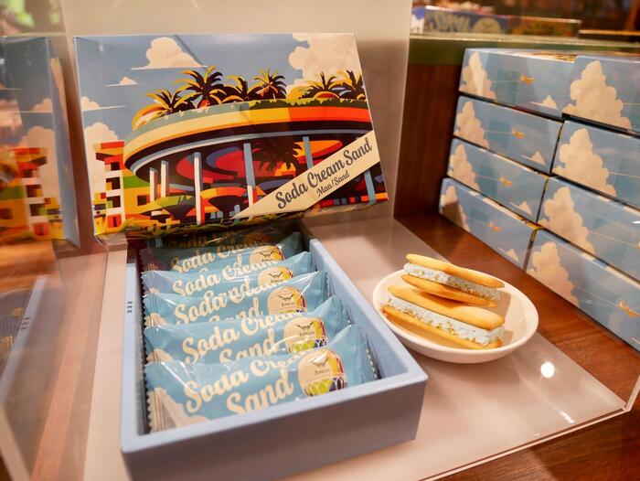ディスプレイされたソーダクリームサンド