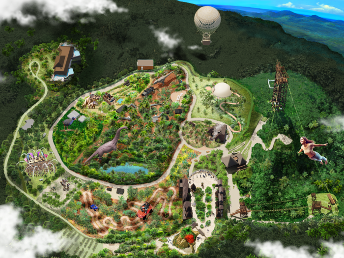 ジャングリア沖縄の園内全体図イメージ