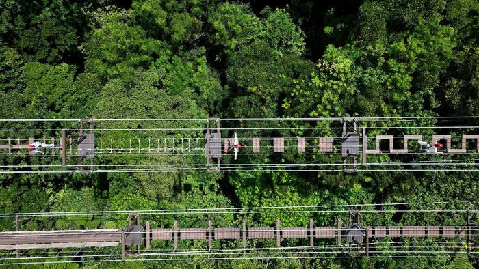 スカイエンド トレッキングで両手離し