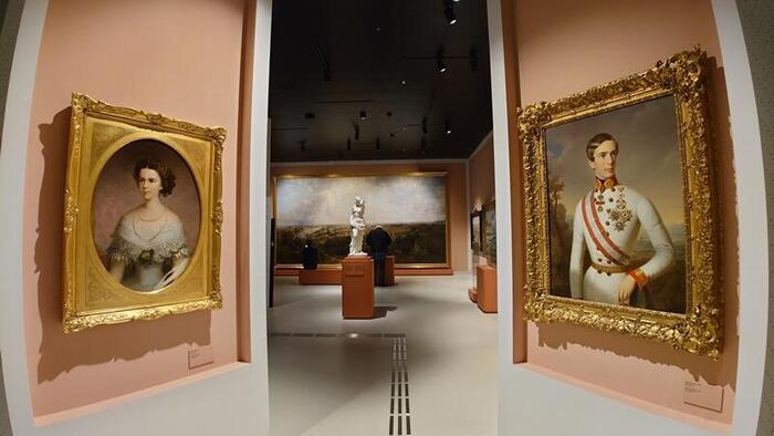 皇帝フランツ・ヨーゼフと皇妃エリザベートの若かりし頃の肖像画