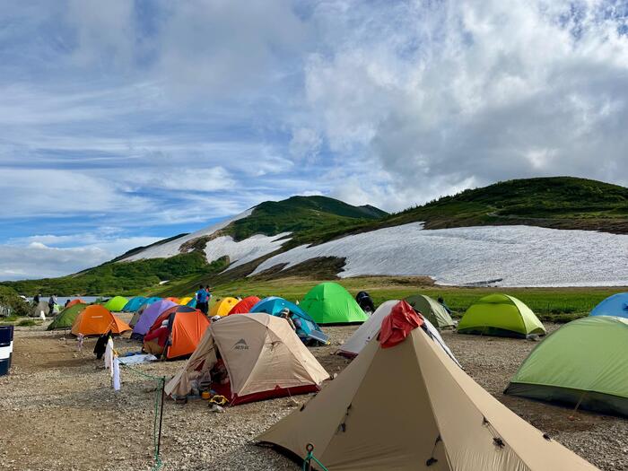 白馬岳　日本百名山　白馬大池　白馬大池山荘　テント場　長野県　富山県