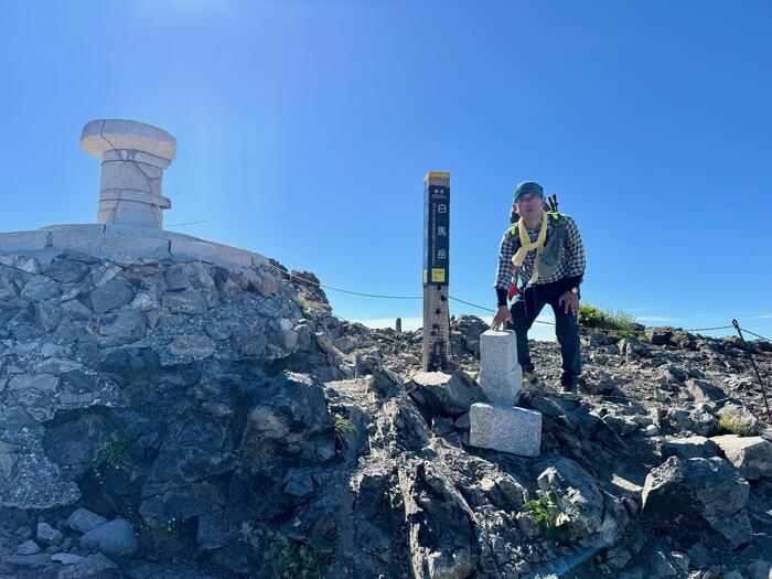 白馬岳　山頂　日本百名山　長野県　富山県