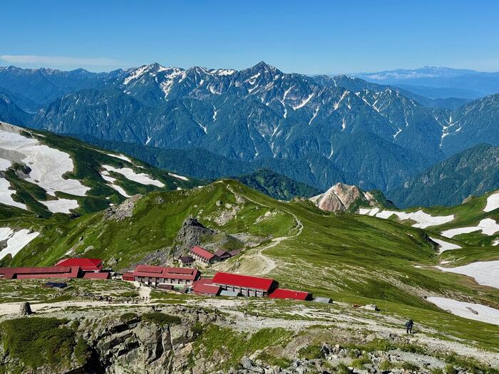 白馬岳　日本百名山　白馬山荘　立山連峰　剱岳　白山　長野県　石川県