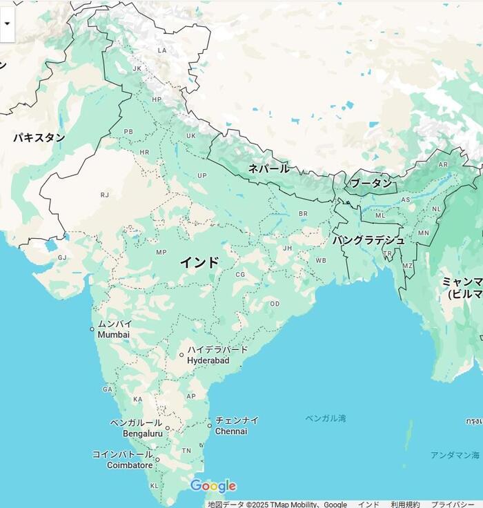INDIA インド地図
