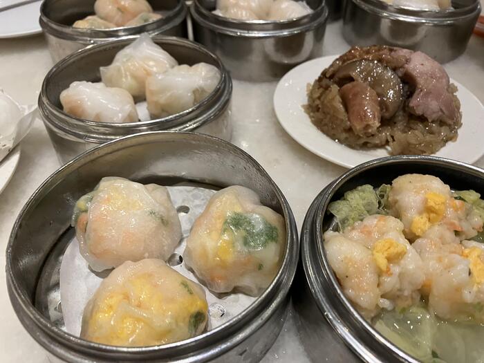 ＜「翠月楼」の点心。大人数で行ってオーダーすると、いろんな味わいを試せます＞