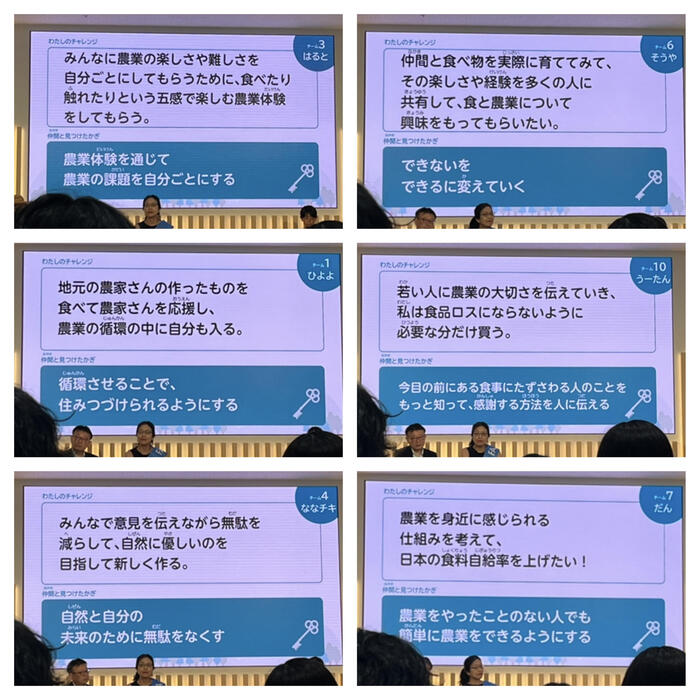 アグリキッズ・アクション宣言の一部