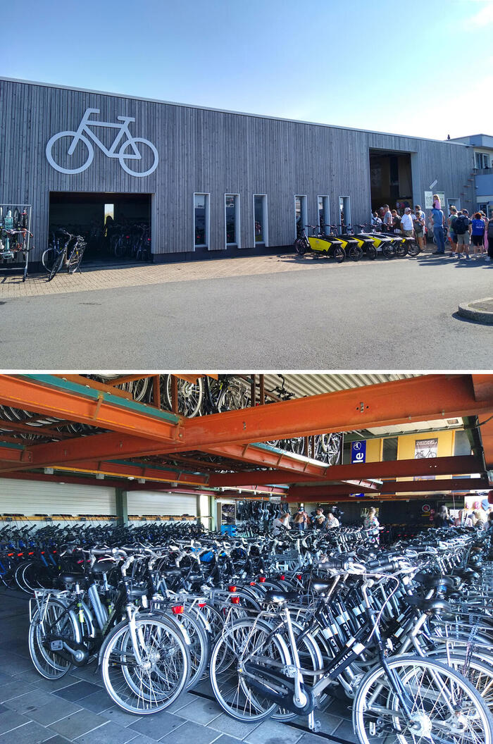 大自然の中で自転車　レンタサイクル