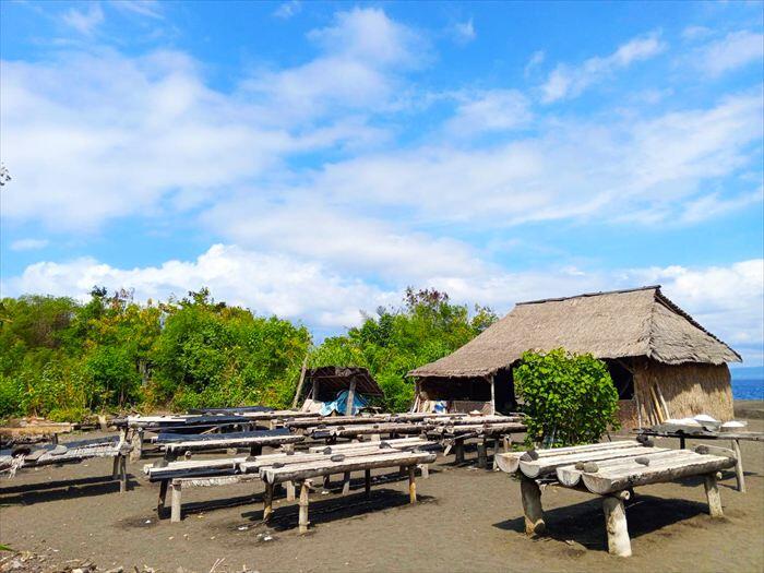 クサンバの塩ろ過施設