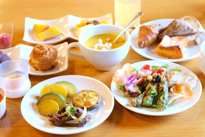 ログホテルメープルロッジ　朝食　ビュッフェ