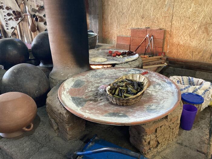 古くからあるオアハカの調理場