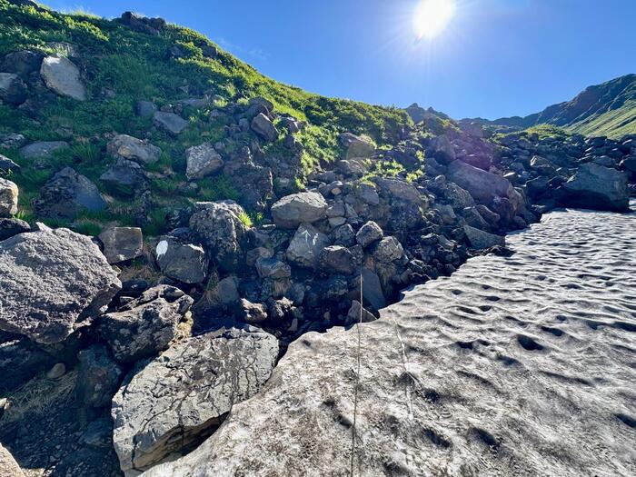 鳥海山　秋田県　山形県　日本百名山　花の百名山　千蛇谷　雪渓