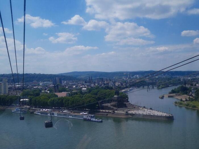 ケーブルカーからは、モーゼルとラインの合流地点やドイチェス・エックが良く見えました