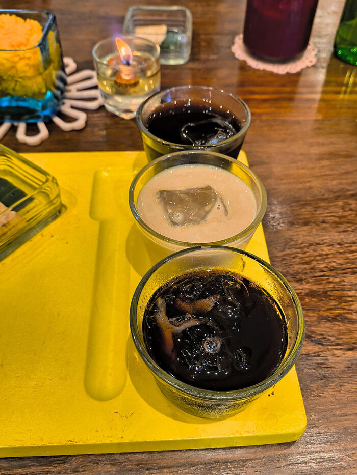 コーヒーを楽しめるテスターメニュー