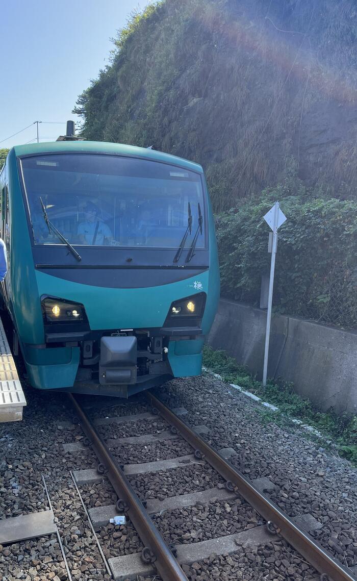 秋田と青森を結ぶ五能線を走る観光列車「リゾートしらかみ」