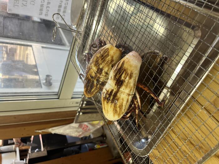 千畳敷駅前、千畳敷センターの人気のイカ焼き