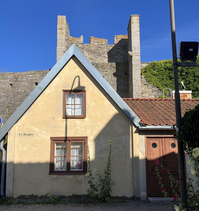 遺跡と共存する民家や建物