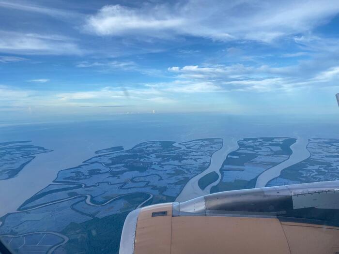 タンジュンセロール　飛行機から見た景色
