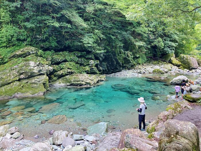 安居渓谷のハイライトともいうべき「水晶淵」