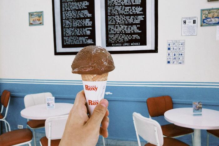 もっちりとした見た目も可愛いチョコアイス