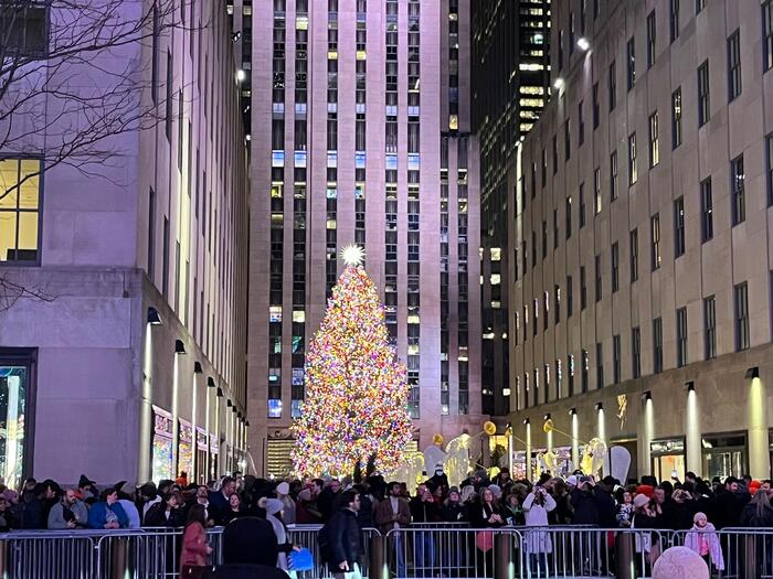 ロックフェラーツリーと人混み